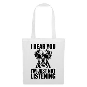 Boxer Hund Spruch Lustige Deutscher Boxer Geschenk - Stoffbeutel - Weiß - Vorne