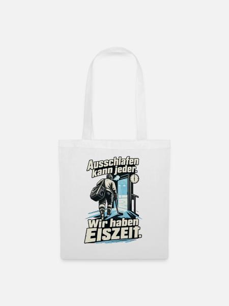 Eishockeyspieler Hobbyspieler Eiszeit Humor - Stoffbeutel - Weiß