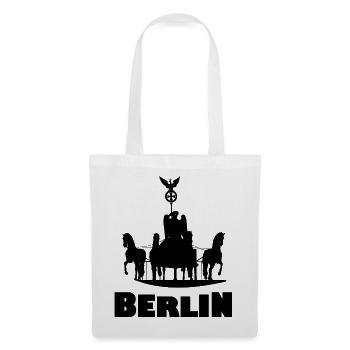 Berlin Brandenburger Tor Quadriga Hauptstadt - Stoffbeutel - Weiß - Vorne