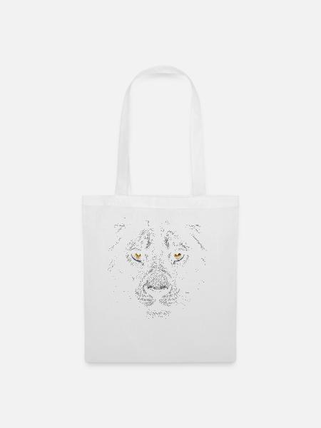 Dark Lion Face - Stoffbeutel - Weiß