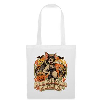 Halloween Schwangere Vampirfledermaus Pumpkin - Stoffbeutel - Weiß - Vorne