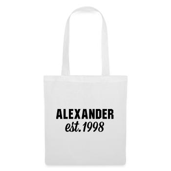 Alexander est 1998 - Stoffbeutel - Weiß - Vorne