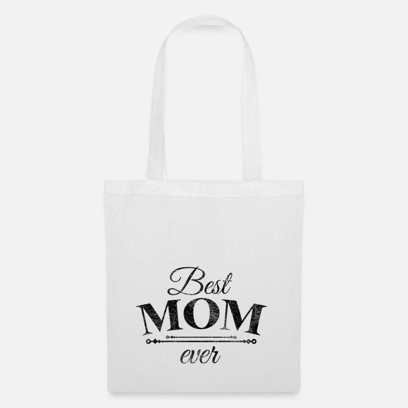 Best Mom Ever Beste Mutter Mama Muttertag Geschenk - Stoffbeutel - Weiß