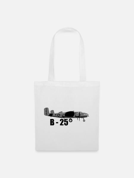 Bomber B-25 - Stoffbeutel - Weiß