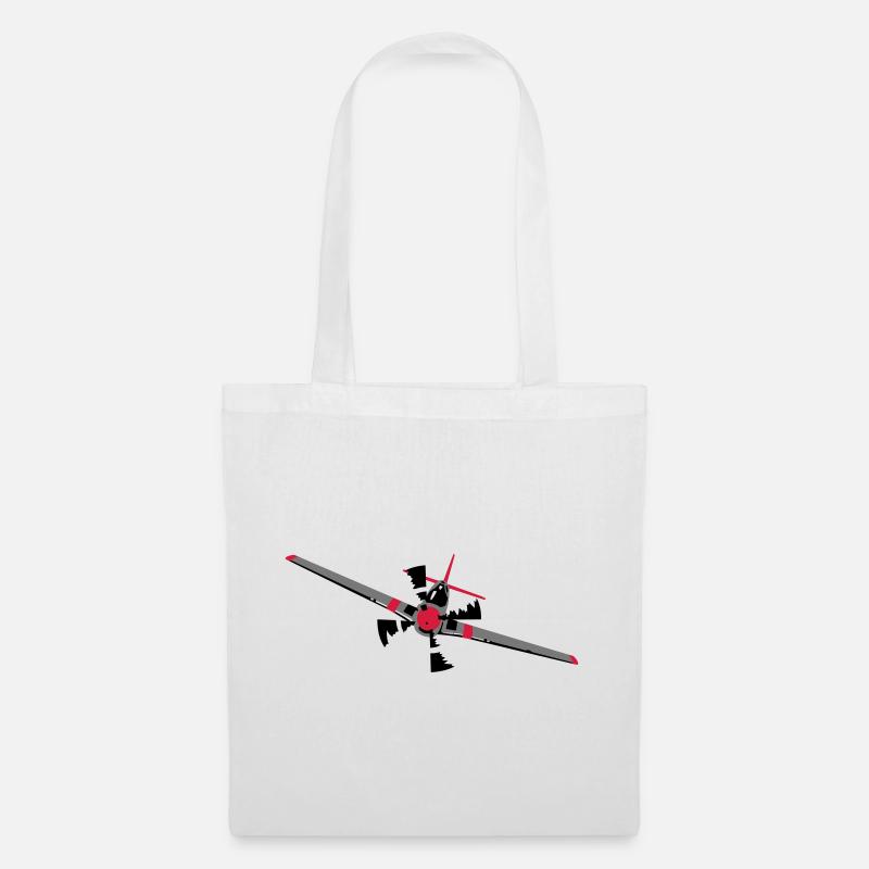 Flugzeug - Stoffbeutel - Weiß
