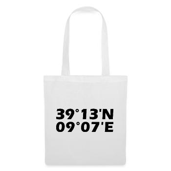 Coordonnées de Cagliari - Sac en tissu - blanc - Devant
