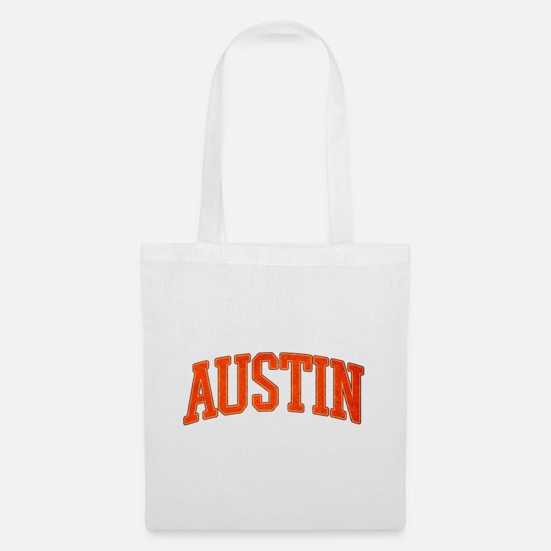 Lettrage universitaire d’Austin - Sac en tissu - blanc