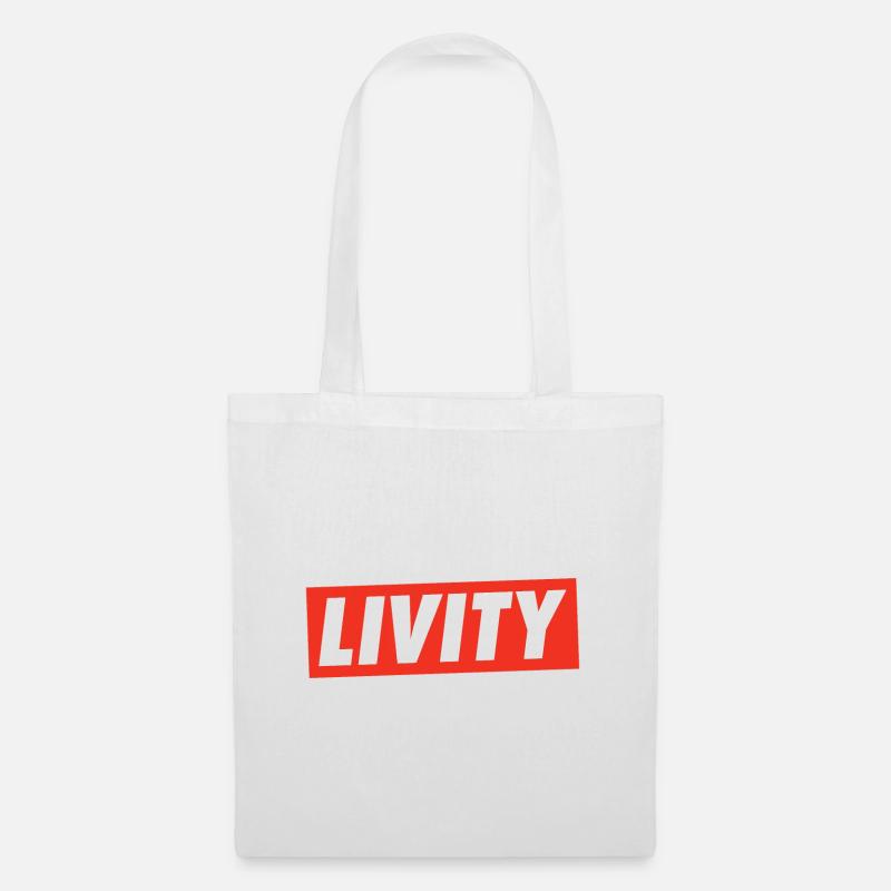Livity Jah Rastafari Rasta One Love INI Roots - Stoffbeutel - Weiß
