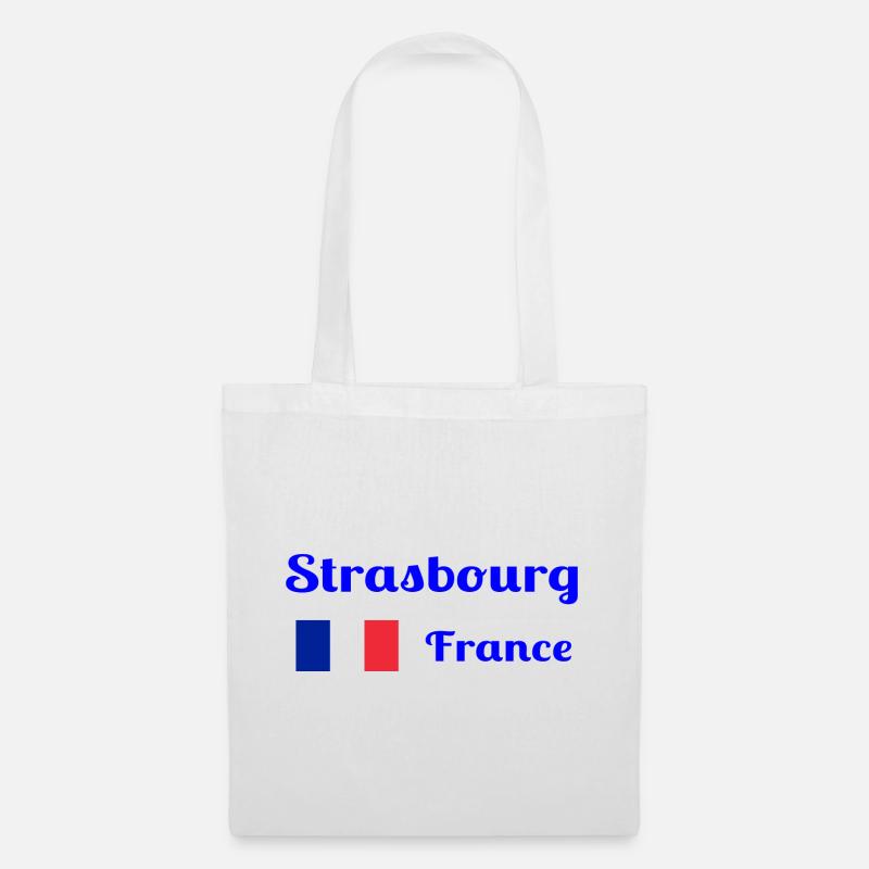 Straßburg Frankreich - Stilvolle Drucke - Stoffbeutel - Weiß