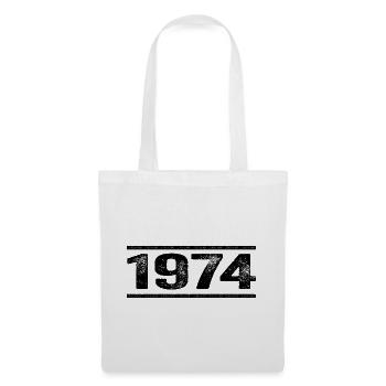 1974 Rétro 1974 Anniversaire 1974 Millésime 1974 - Sac en tissu - blanc - Devant