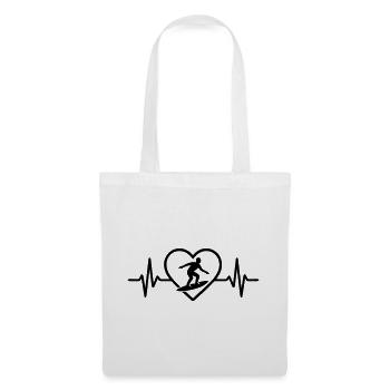 Surfing Heart - Tote Bag - white - Front
