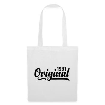 1981 birthday 44 years old, retro 1981 - Tote Bag - white - Front