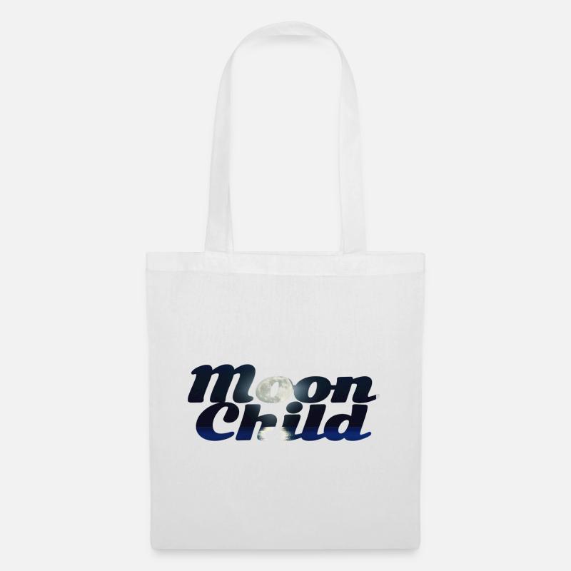 Mondkind-Silhouette-Design - Stoffbeutel - Weiß