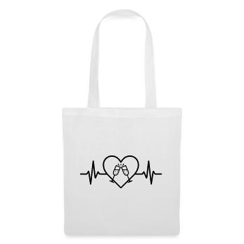 Sparkling Glasses Heart Toast Celebration - Tote Bag - white - Front