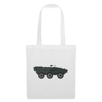 Char militaire - Sac en tissu - blanc - Devant