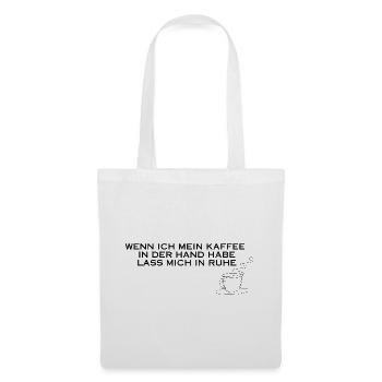 Café à la main - Sac en tissu - blanc - Devant