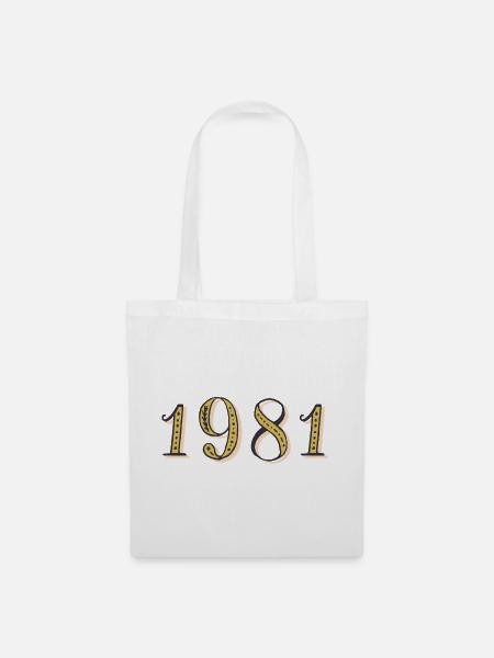 1981 Vintage 1981 Geburtstagsgeschenk - Stoffbeutel - Weiß