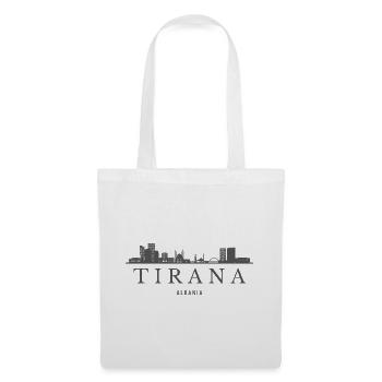 Tirana Albanien, die Skyline Tiranas - Stoffbeutel - Weiß - Vorne