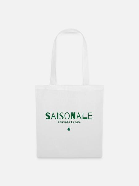 Saisonale Instabilität – Weihnachtsstatement - Stoffbeutel - Weiß