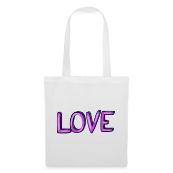 Neon-Liebe Design - Stoffbeutel - Weiß - Vorne