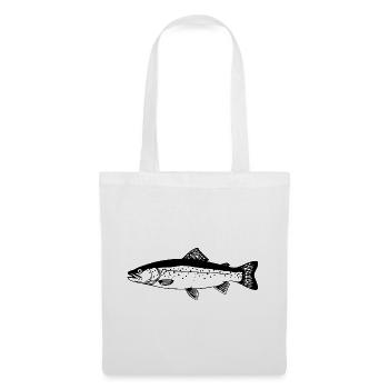 Forellen Angler Geschenk Idee Fliegenfischen - Stoffbeutel - Weiß - Vorne
