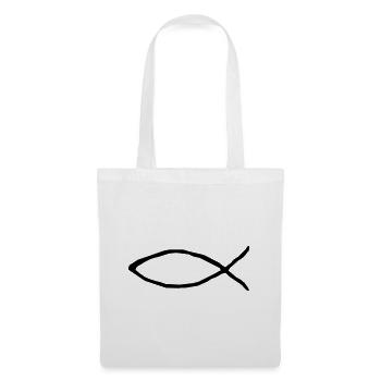 Christlicher Fisch - Stoffbeutel - Weiß - Vorne