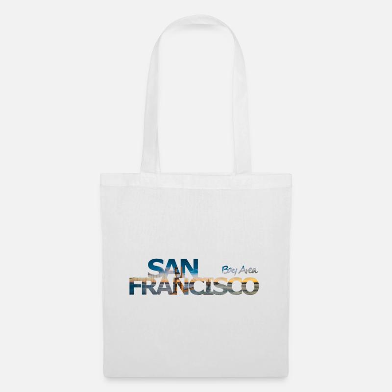 San Francisco Bay Area - Geschenk - Stoffbeutel - Weiß