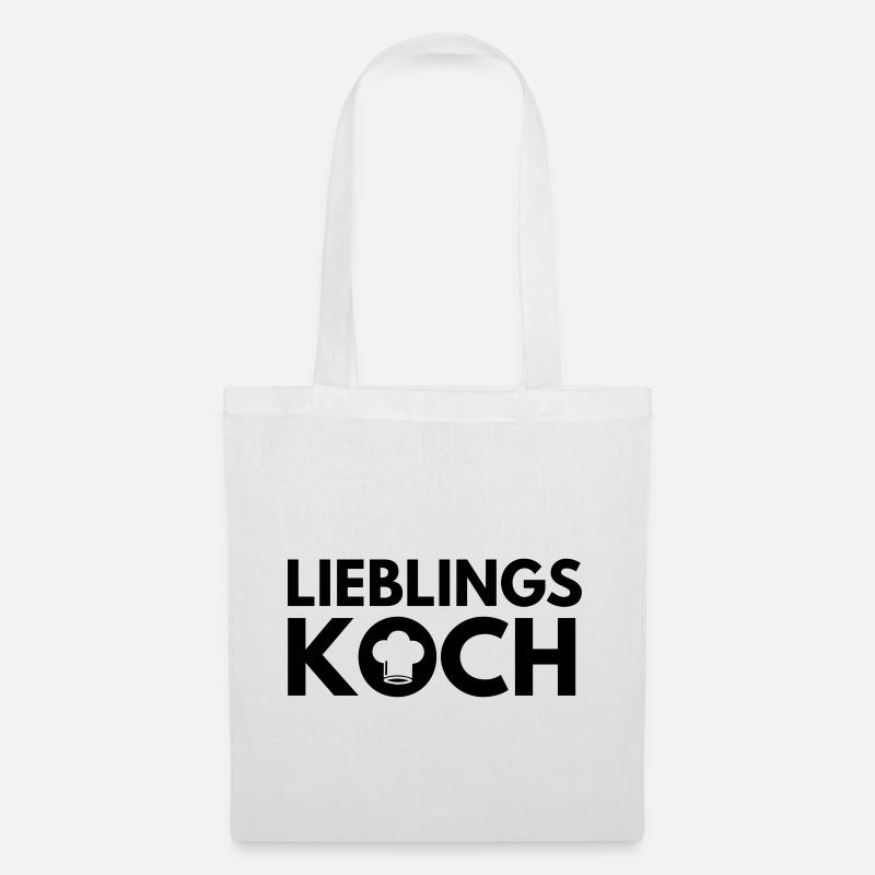 Lieblingskoch bester Koch kochen Spruch Geschenk - Stoffbeutel - Weiß