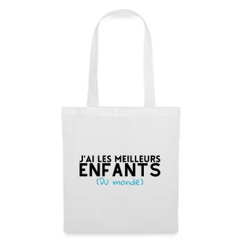 J'ai les meilleurs enfants du monde.cadeau famille - Sac en tissu - blanc - Devant