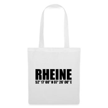 Rheine Koordinaten - Stoffbeutel - Weiß - Vorne