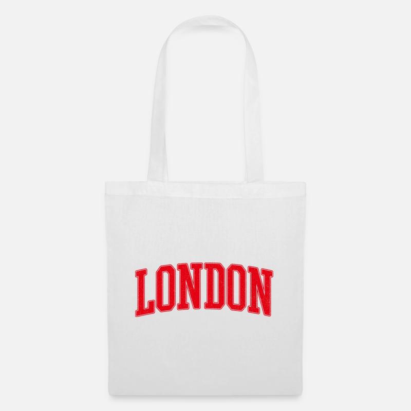 London Varsity Emblem - Stoffbeutel - Weiß