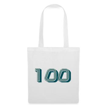 100. 100 JAHRE. 100-JÄHRIGES JUBILÄUM. GEBURTSTAG 100 - Stoffbeutel - Weiß - Vorne