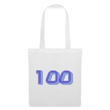 100. 100 JAHRE. 100-JÄHRIGES JUBILÄUM. GEBURTSTAG 100 - Stoffbeutel - Weiß - Vorne