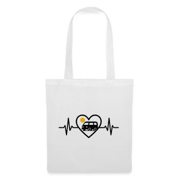 Vanlife Heart Van Travel Freedom Camper - Tote Bag - white - Front