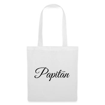 Papitän Funny Pun Capitaine Papa Ancre - Sac en tissu - blanc - Devant