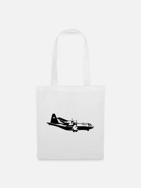 C-130 Hercules - Stoffbeutel - Weiß