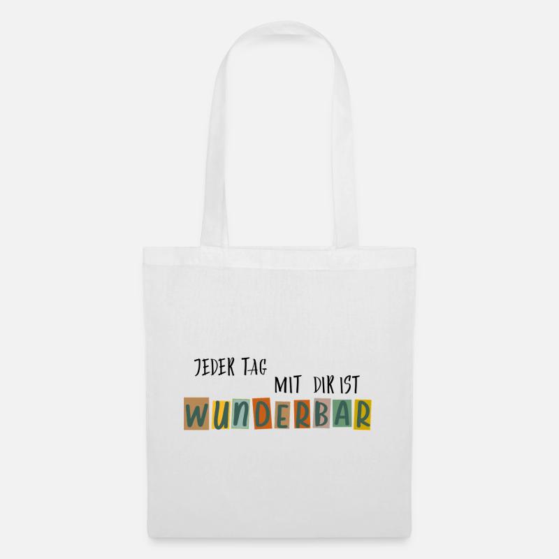 Wunderbar  - Stoffbeutel - Weiß