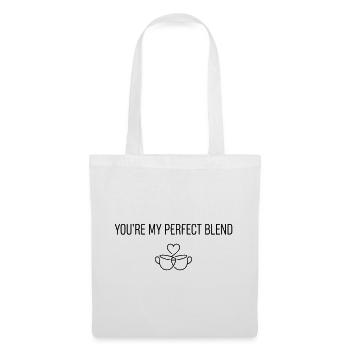 You're My Perfect Blend - Valentine Coffee Humor - Tote Bag - white - Front