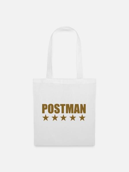 Fünf-Sterne-Postbote, professioneller Postbote - Stoffbeutel - Weiß