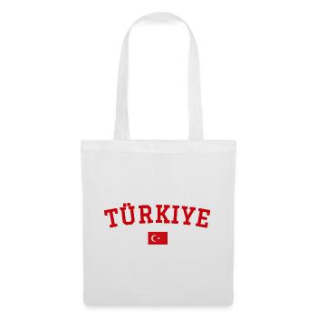 Drapeau de la Turquie en rouge - Sac en tissu - blanc - Devant