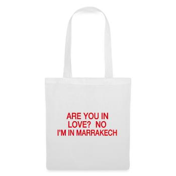 In Love No I'm In Marrakech | Humour Voyage - Sac en tissu - blanc - Devant