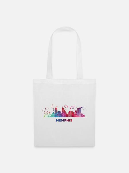 Memphean Skyline Memphis - Stoffbeutel - Weiß
