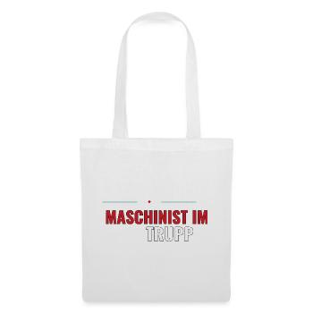 Maschinist im Trupp – Jugendfeuerwehr Geschenk - Stoffbeutel - Weiß - Vorne