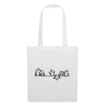 Pinguine Team Antarktis Tierhumor Cartoon - Stoffbeutel - Weiß - Vorne