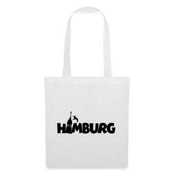 Hamburg am Hamburger Hafen - Stoffbeutel - Weiß - Vorne