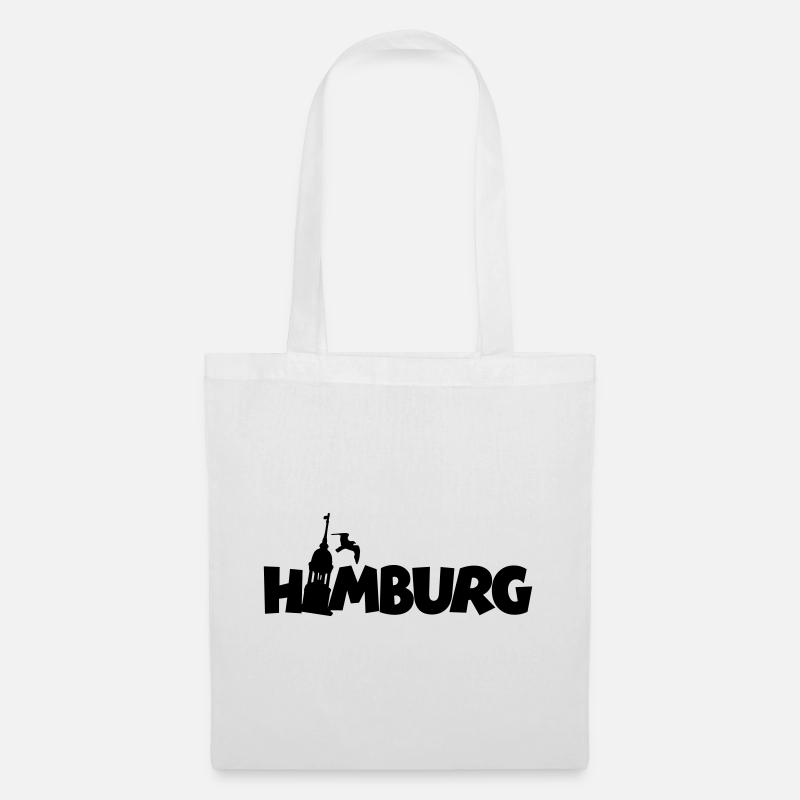 Hamburg am Hamburger Hafen - Stoffbeutel - Weiß