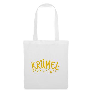 Kosename Krümel Schriftzug Baby Geschenk - Stoffbeutel - Weiß - Vorne