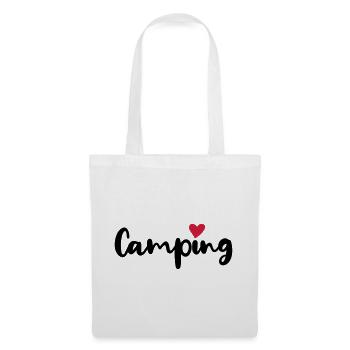Camping Camper Heart Summer Holiday Motorhome Fan - Tote Bag - white - Front