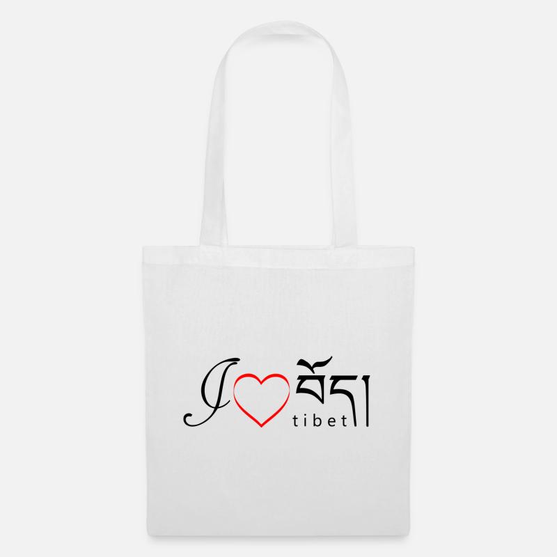 iLOVEtibet - Stoffbeutel - Weiß