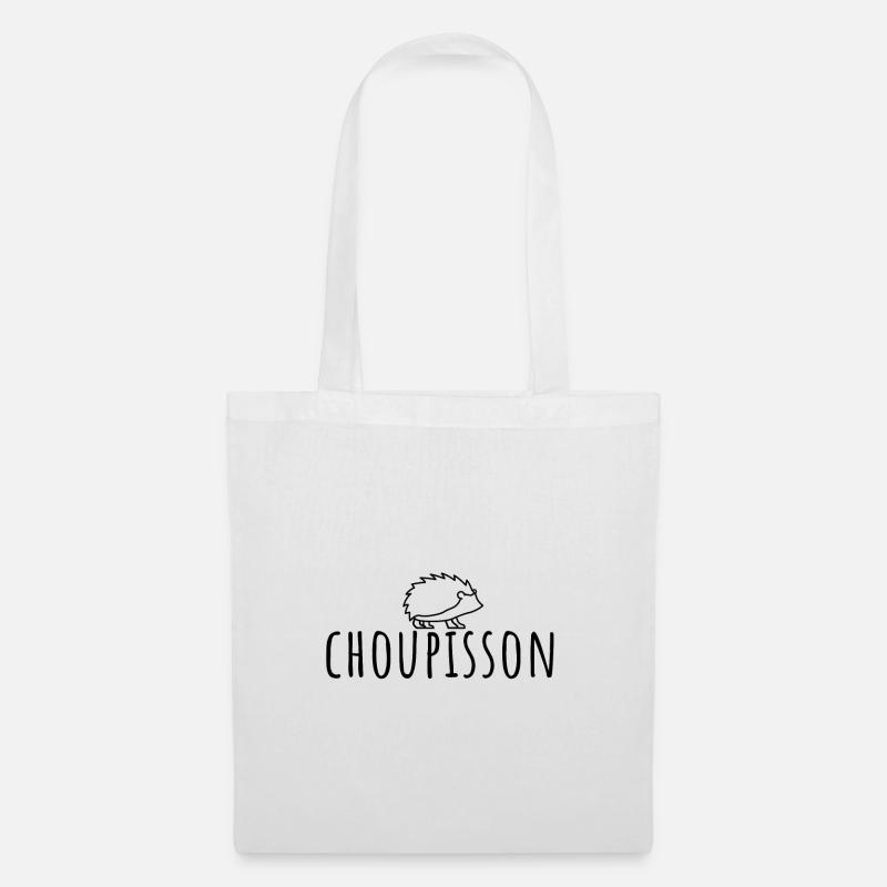 Choupisson. t shirt choupisson bébé hérisson - Sac en tissu - blanc